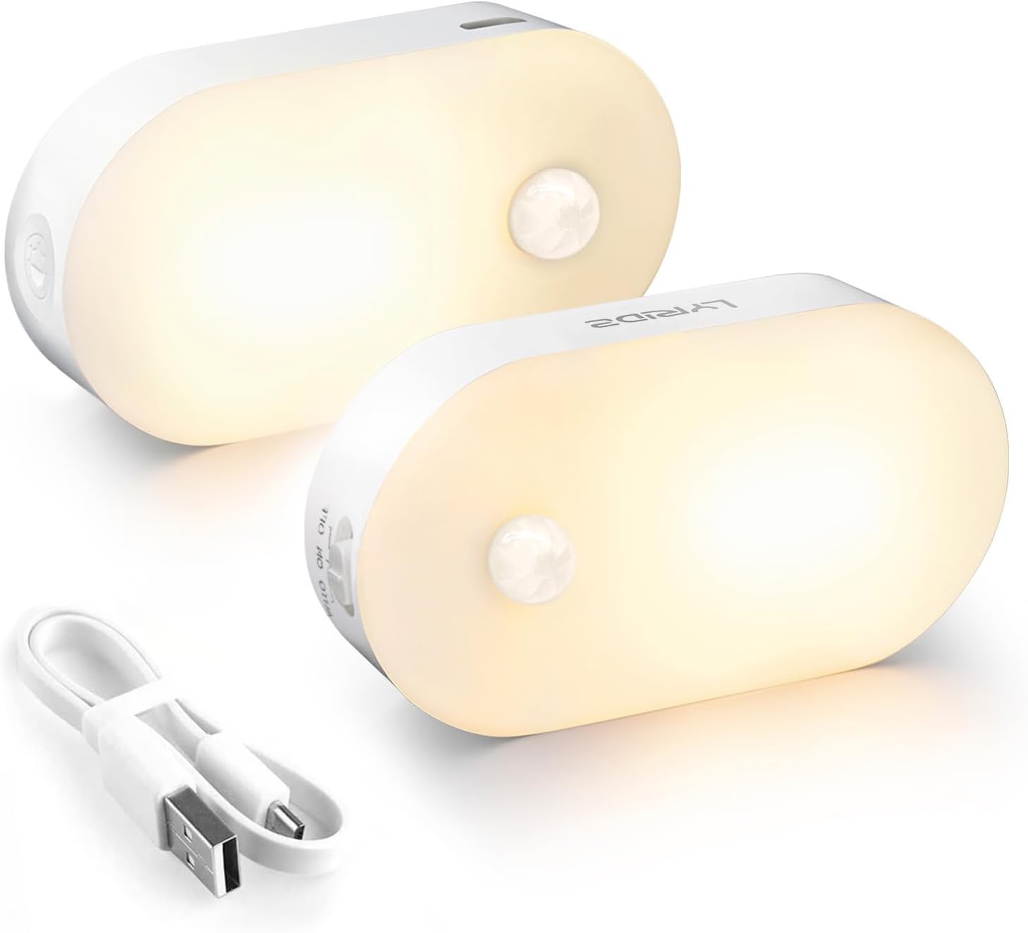 Lyridz Rechargeable Baby Night Light for Nursery and Bedroom, Soft Warm Glow Motion Sensor Light That Won't Wake Sleeping Toddlers