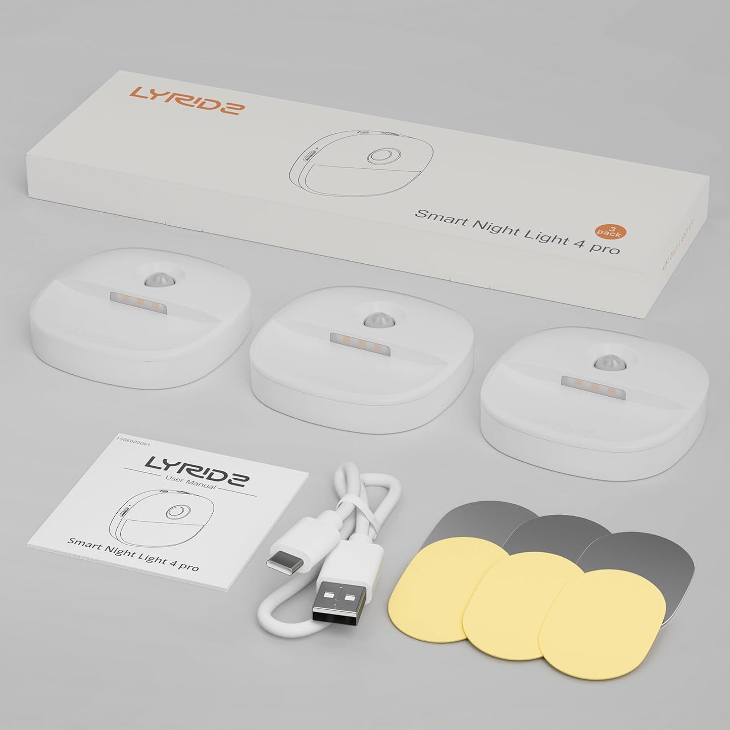 Lyridz Rechargeable Night Light – Soft Warm Nursery Light for Sleeping Babies and Toddlers, Motion Activated