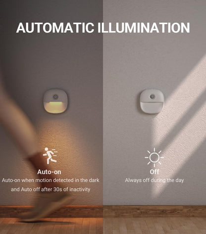 Lyridz Rechargeable Night Light – Soft Warm Nursery Light for Sleeping Babies and Toddlers, Motion Activated