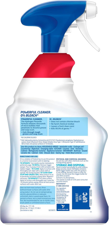 Lysol Hydrogen Peroxide Multi-Purpose Cleaner – Family-Safe Countertop and Bathroom Spray, Citrus Scent, 32 fl oz
