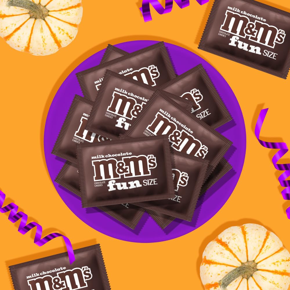 M&M'S Fun Size Halloween Chocolate Bulk Bag – Parent-Approved Treats for Classroom Parties and Trick-or-Treat Night