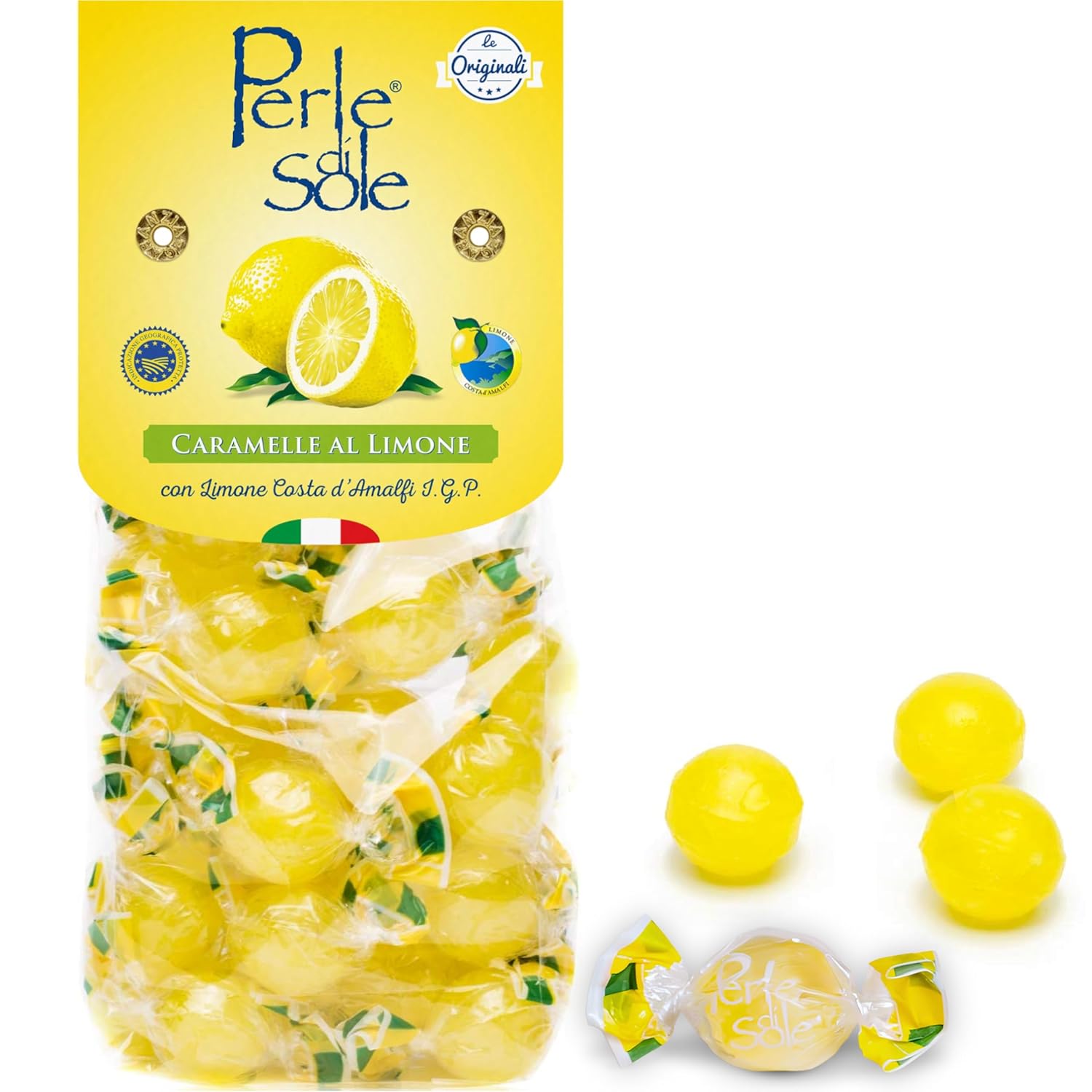 made exclusively with limone costa d'amalfi i.g.p. essential oils for authentic italian lemon flavor