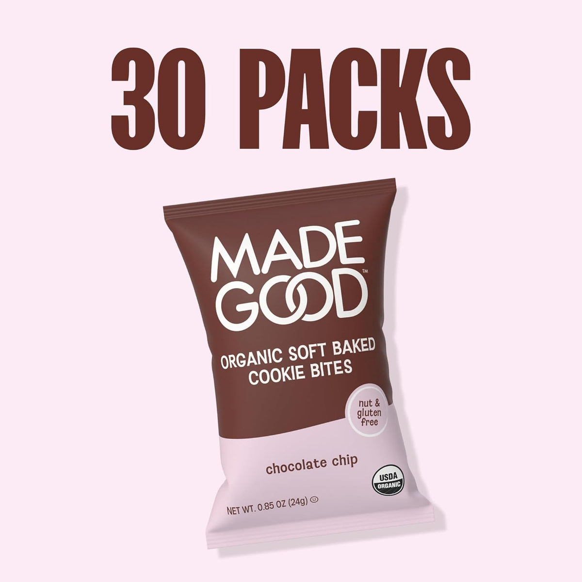 MadeGood Mini Cookies – Travel-Friendly Snack for Road Trips and Family Adventures, 30 Count