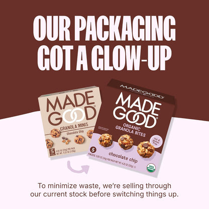 MadeGood Organic Granola Bites – Plant-Based Snack for Health-Conscious Adults, Gluten-Free and Dairy-Free 5-Pack