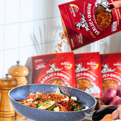 MaeMai Medium Spice Crispy Thai Onion & Garlic - Instant Flavor Upgrade for Office Lunches, Study Snacks, and Quick Work-from-Home Meals
