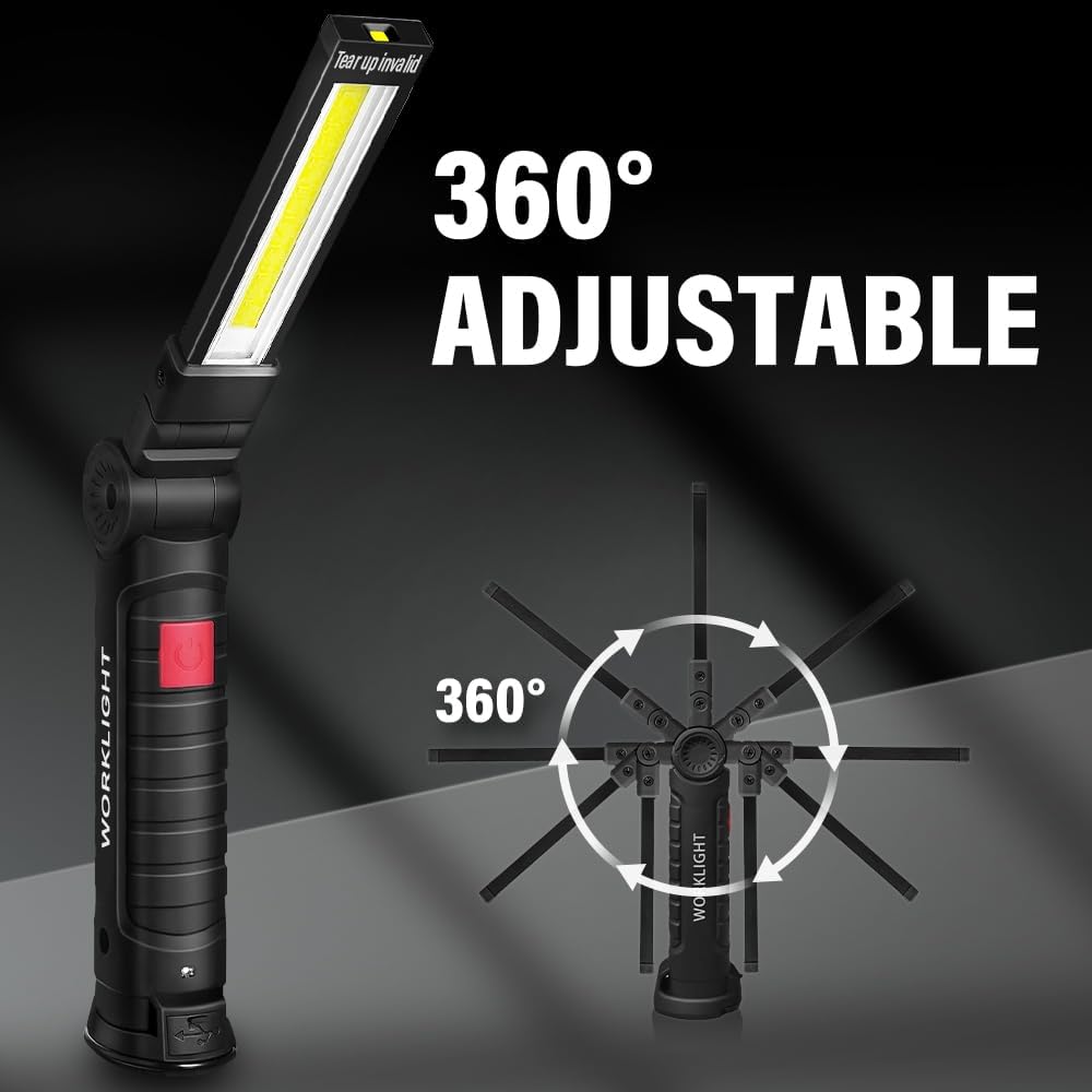 magnetic base plus foldable metal hook for hands-free positioning