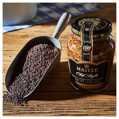 Maille Mustard Old Style – Gluten Free Pantry Staple, Clean Label Condiment for Mindful Meal Prep