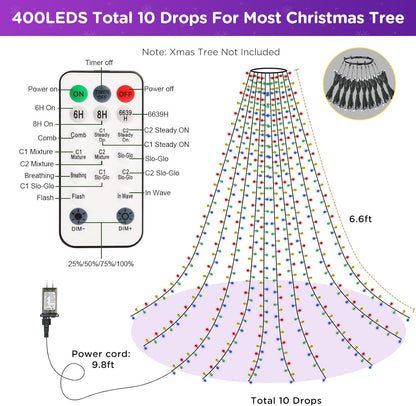Marchpower Christmas Tree Lights – Thoughtful Housewarming Gift for New Homeowners, Color-Changing Tree Lights with Remote and Timer