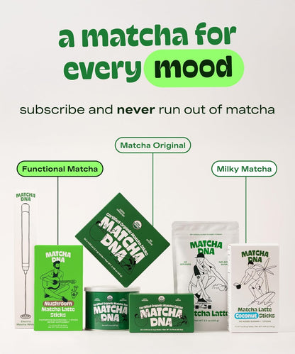 Matcha DNA Organic Matcha Powder - Thoughtful Wellness Gift for Her, Matcha Latte Starter with Tin & Spoon