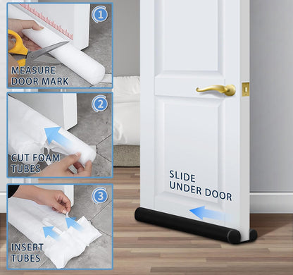 MAXTID Door Draft Stopper – Minimalist Under Door Seal for an Uncluttered Apartment Bedroom Setup