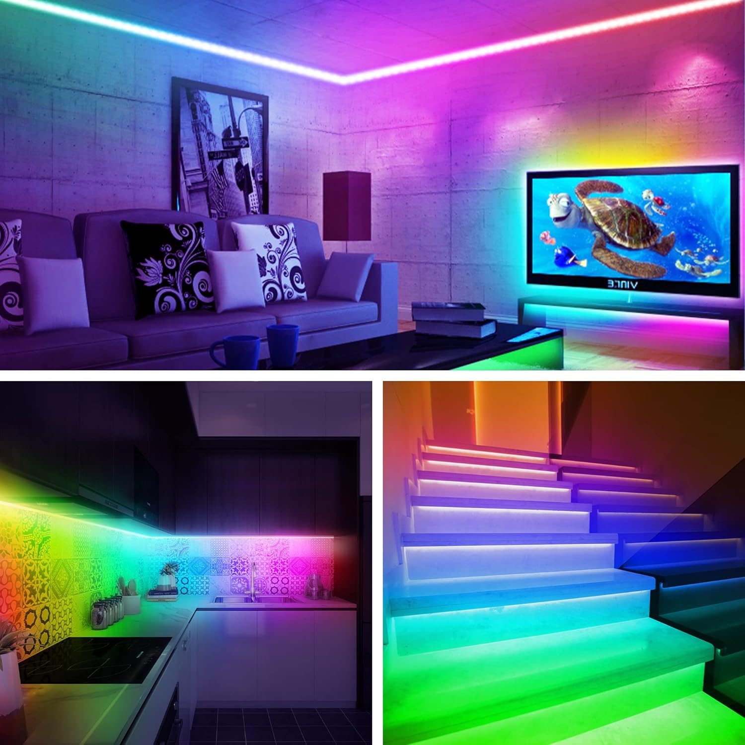 maylit ICRGB TV LED Backlight – Eye-Strain Relief Bias Lighting for Late-Night Movie Marathons