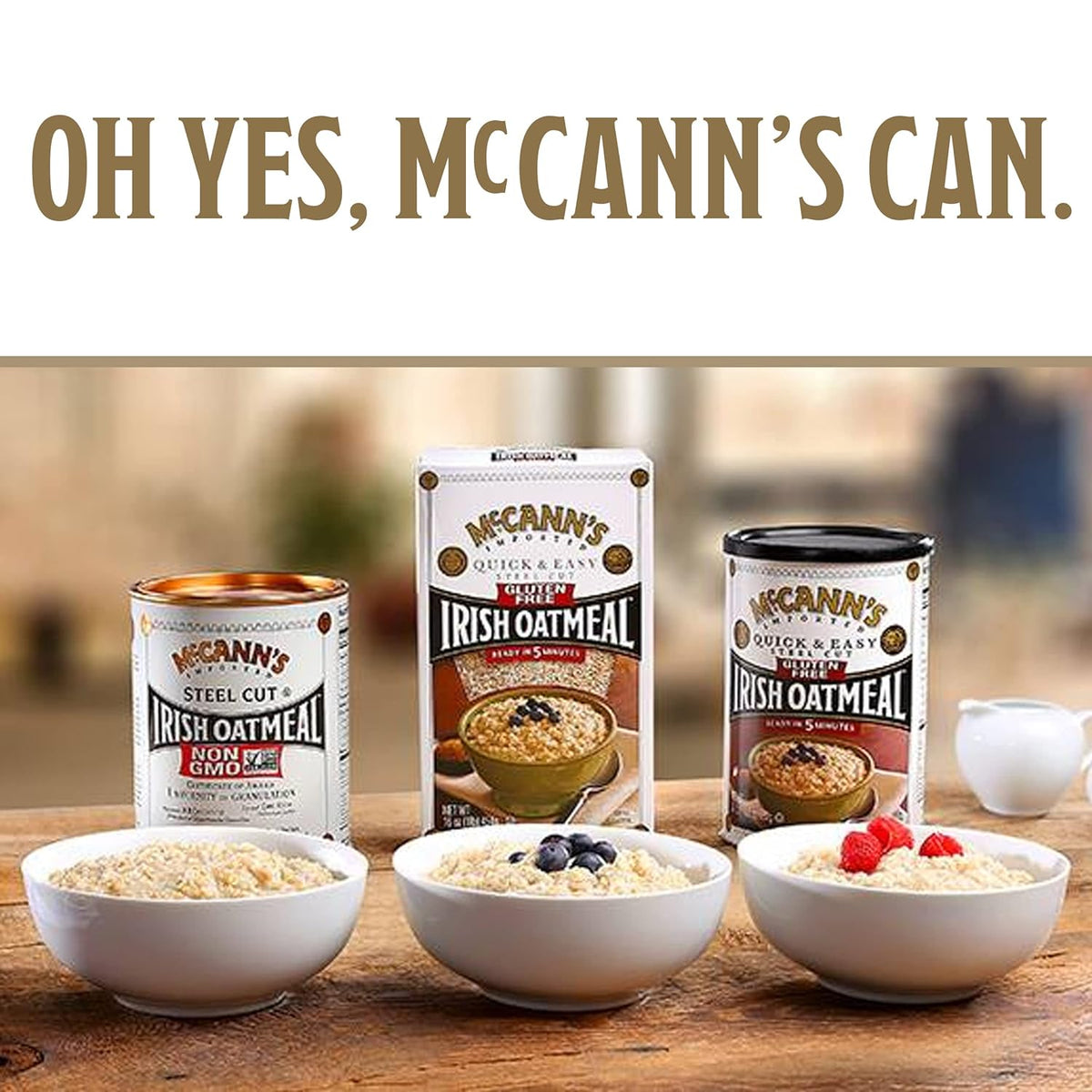 McCann's Instant Irish Oatmeal — Work-from-Home Pantry Staple, Single-Serve Focus Fuel