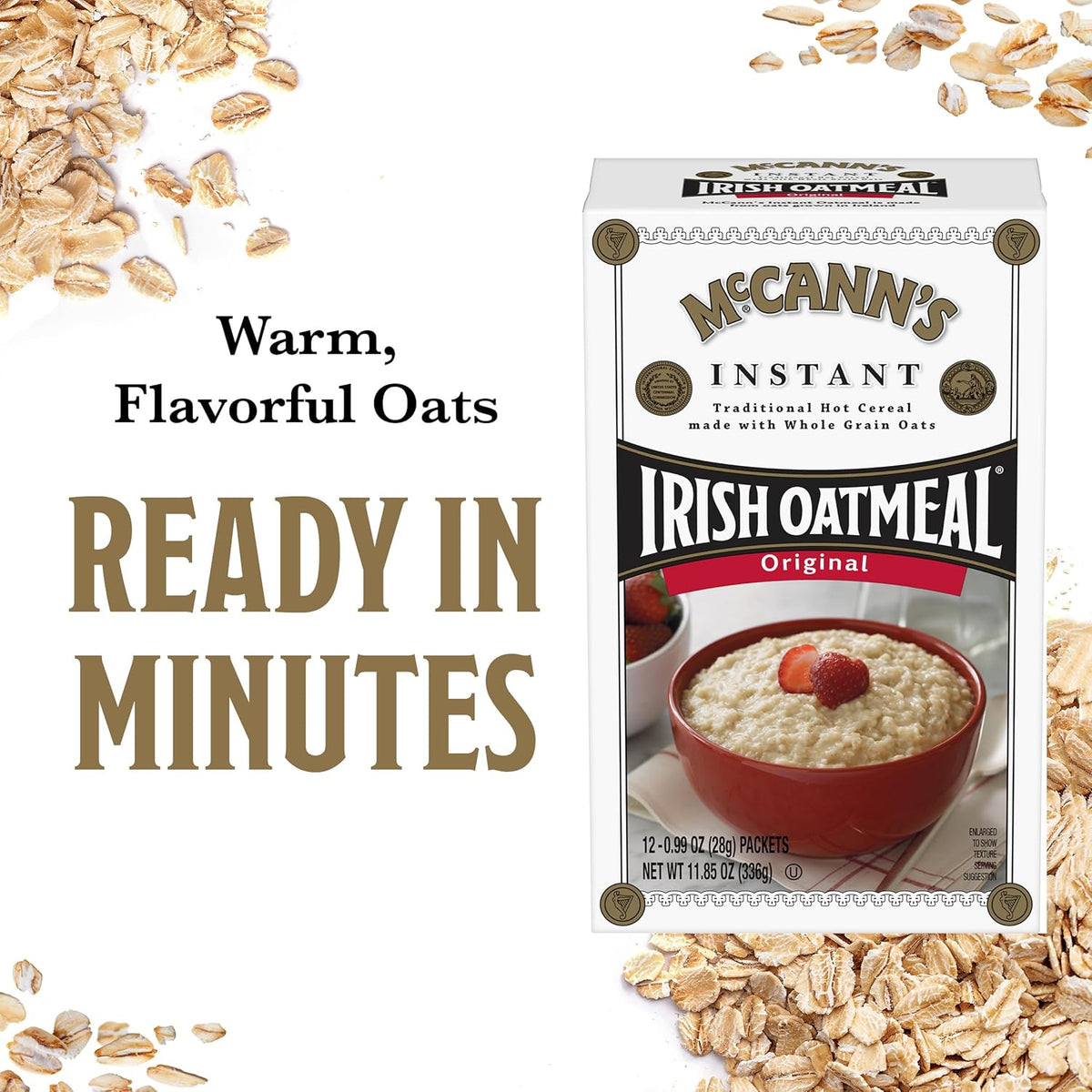 McCann's Instant Irish Oatmeal — Work-from-Home Pantry Staple, Single-Serve Focus Fuel
