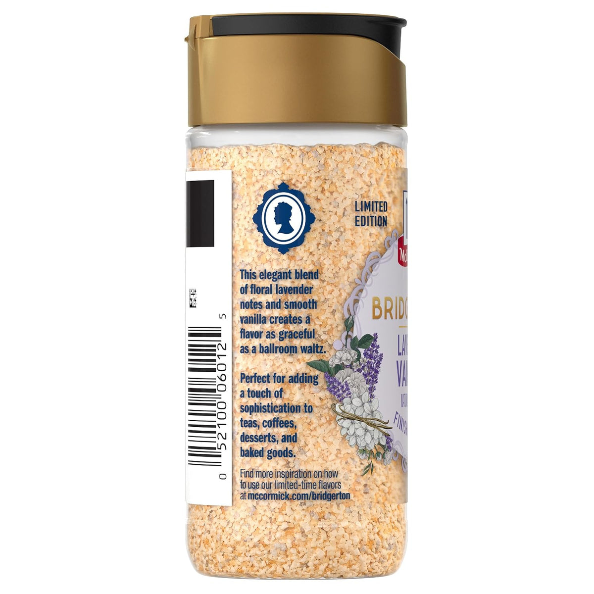 McCormick Bridgerton Finishing Sugar – Calming Lavender Vanilla Crystals for an Elevated Wind-Down Matcha or Tea Ritual