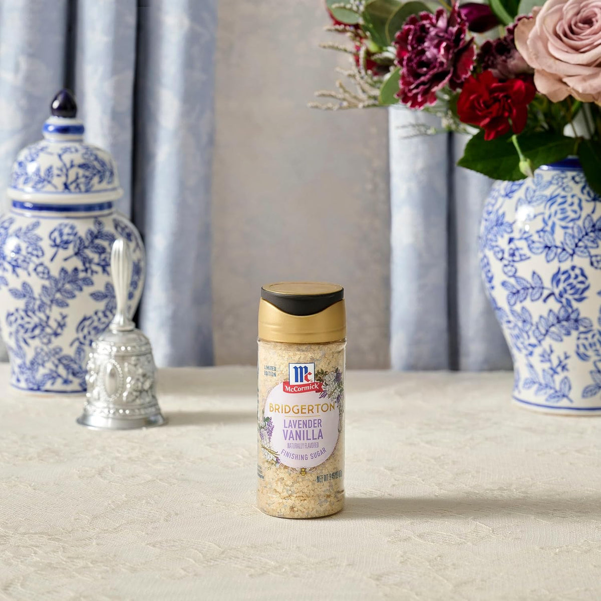 McCormick Bridgerton Finishing Sugar – Calming Lavender Vanilla Crystals for an Elevated Wind-Down Matcha or Tea Ritual