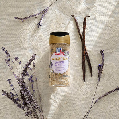 McCormick Bridgerton Finishing Sugar – Calming Lavender Vanilla Crystals for an Elevated Wind-Down Matcha or Tea Ritual