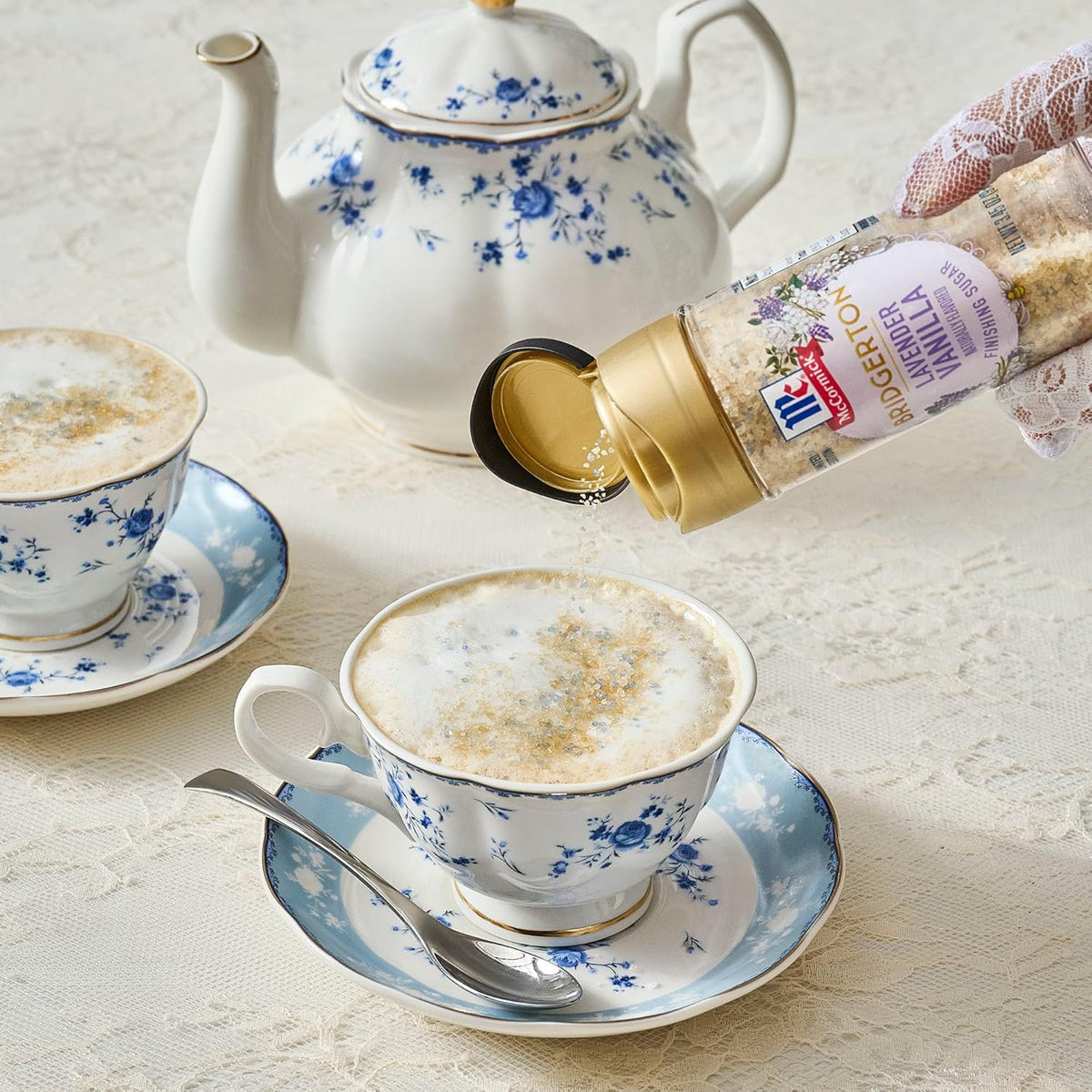 McCormick Bridgerton Finishing Sugar – Calming Lavender Vanilla Crystals for an Elevated Wind-Down Matcha or Tea Ritual