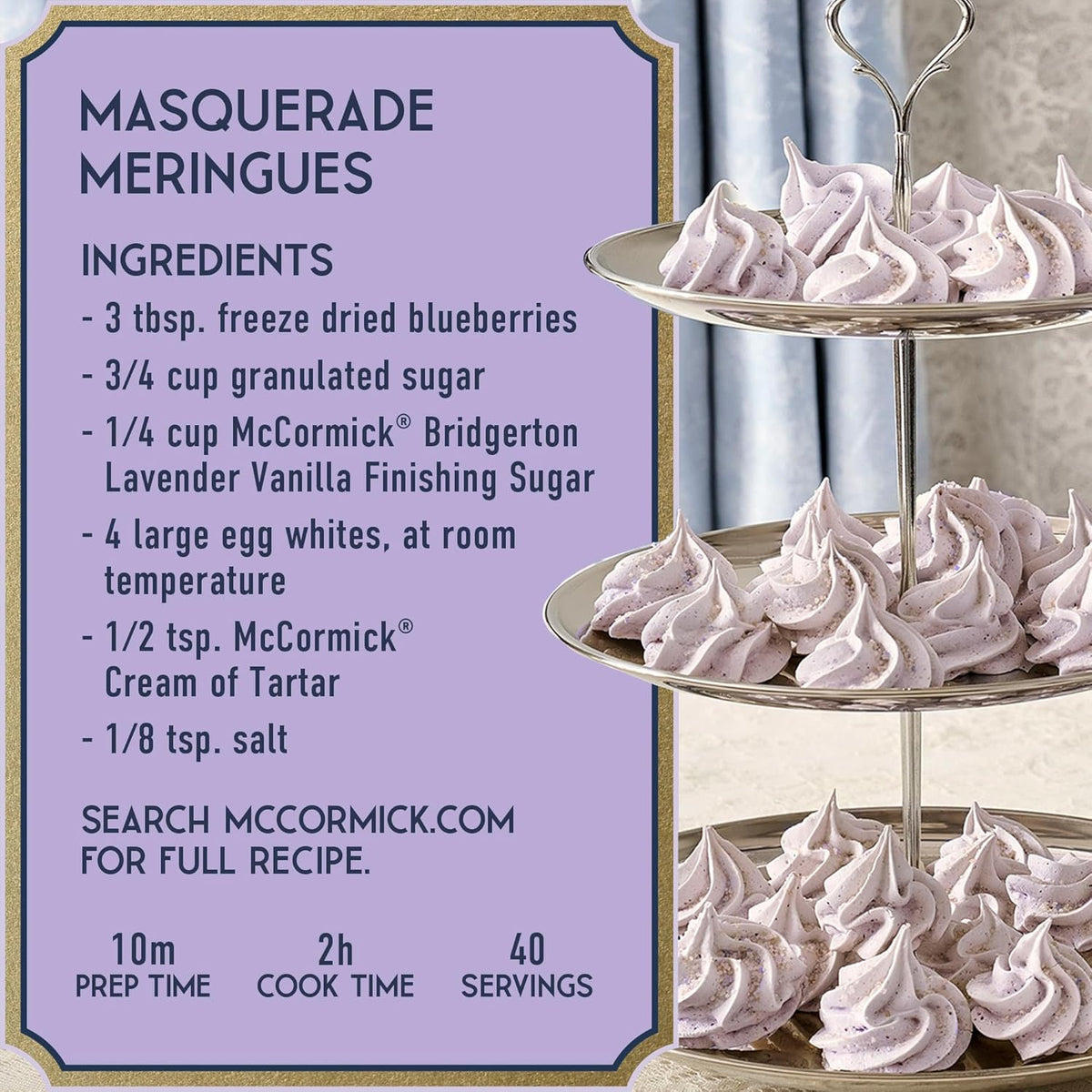 McCormick Bridgerton Finishing Sugar – Calming Lavender Vanilla Crystals for an Elevated Wind-Down Matcha or Tea Ritual