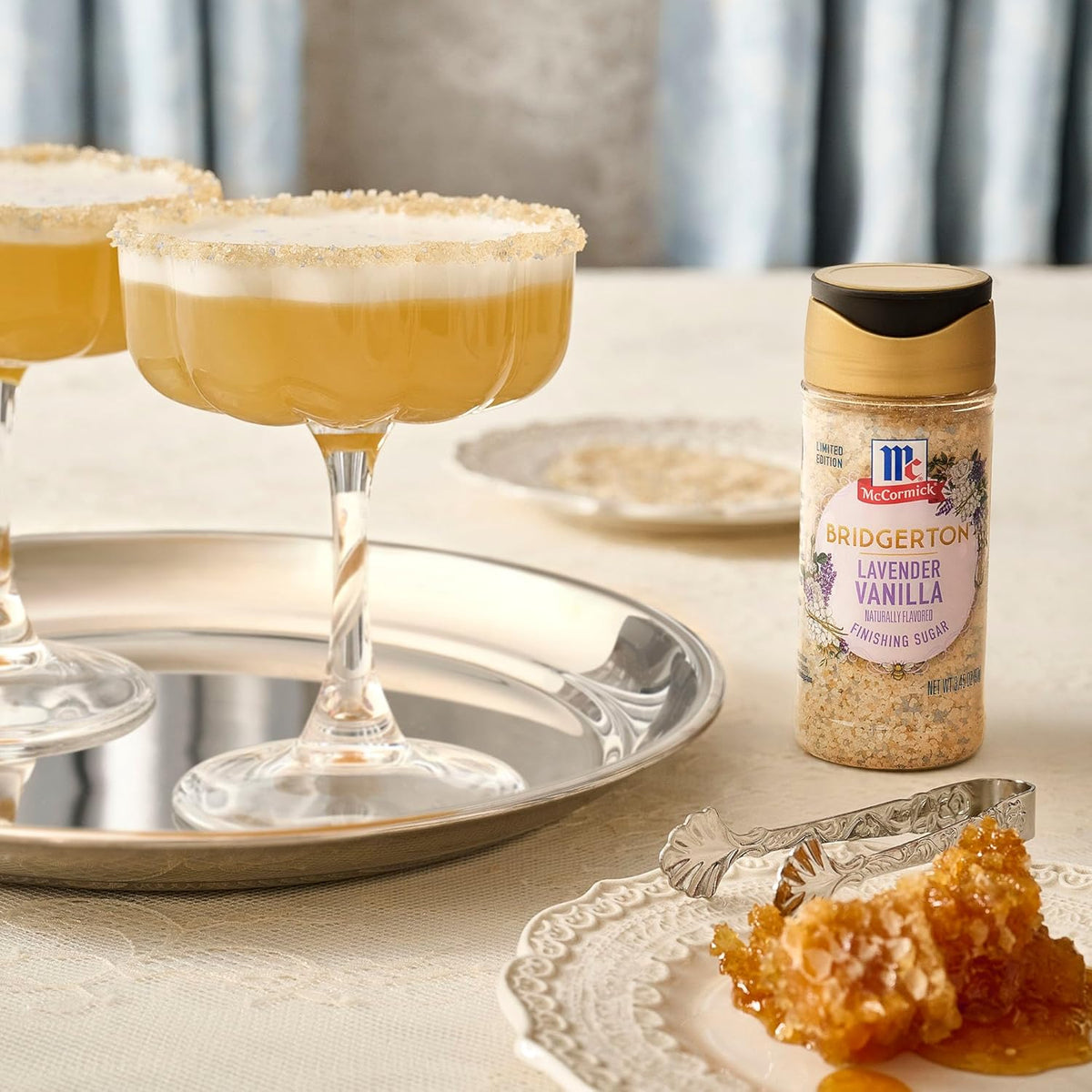 McCormick Bridgerton Finishing Sugar – Calming Lavender Vanilla Crystals for an Elevated Wind-Down Matcha or Tea Ritual