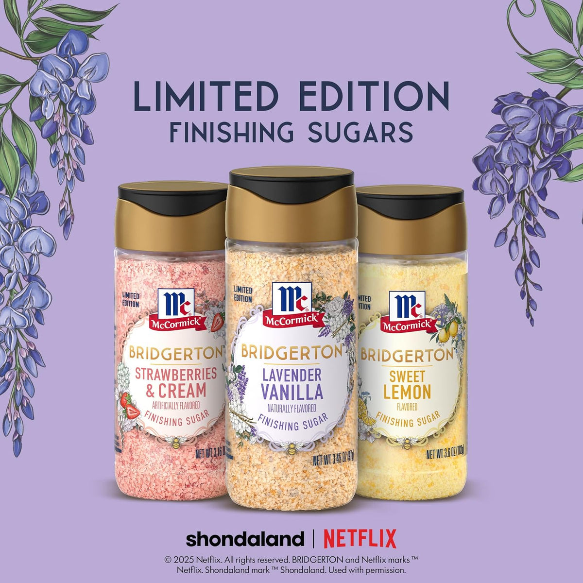 McCormick Bridgerton Finishing Sugar – Display-Worthy Limited Edition Bottle for Themed Kitchen Counter Styling