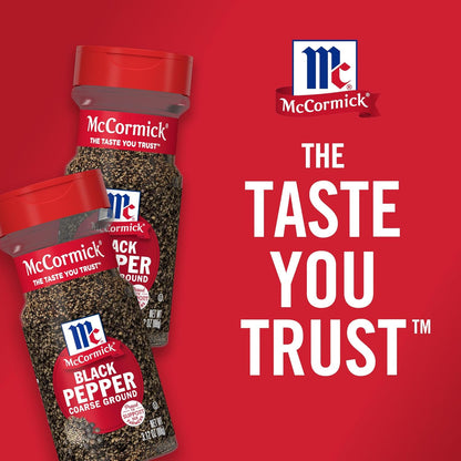 McCormick Coarse Ground Black Pepper – Low-Carb Keto Friendly Seasoning for Health-Conscious Home Cooks