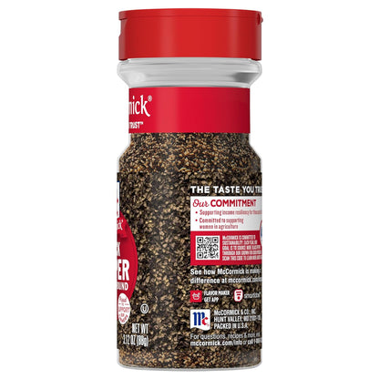 McCormick Coarse Ground Black Pepper – Low-Carb Keto Friendly Seasoning for Health-Conscious Home Cooks