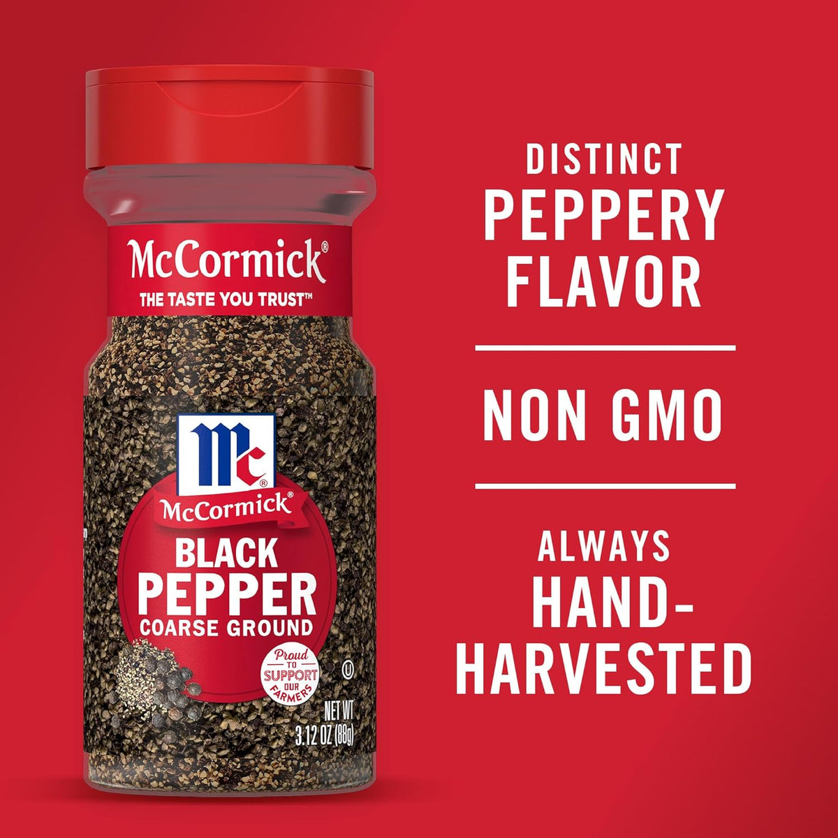 McCormick Coarse Ground Black Pepper – Low-Carb Keto Friendly Seasoning for Health-Conscious Home Cooks