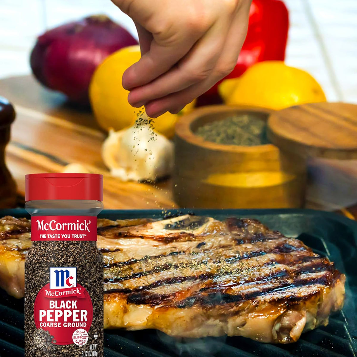 McCormick Coarse Ground Black Pepper – Low-Carb Keto Friendly Seasoning for Health-Conscious Home Cooks
