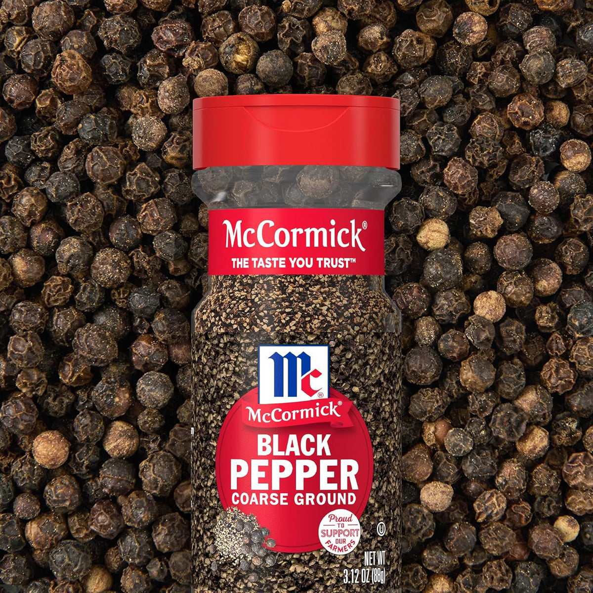 McCormick Coarse Ground Black Pepper – Low-Carb Keto Friendly Seasoning for Health-Conscious Home Cooks