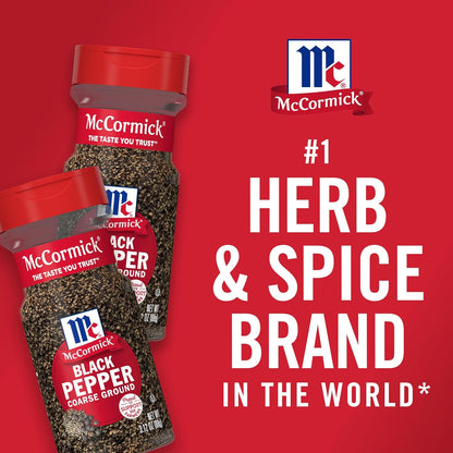 McCormick Coarse Ground Black Pepper – Low-Carb Keto Friendly Seasoning for Health-Conscious Home Cooks