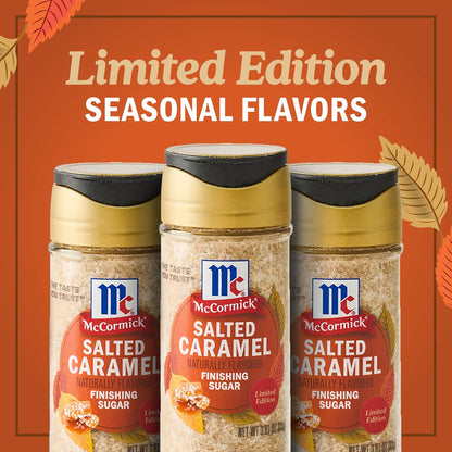 McCormick Finishing Sugar, Salted Caramel Decorative Jar – Cozy Kitchen Counter Accent for Fall Coffee Bar Styling