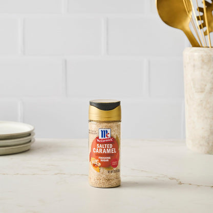 McCormick Finishing Sugar, Salted Caramel Decorative Jar – Cozy Kitchen Counter Accent for Fall Coffee Bar Styling
