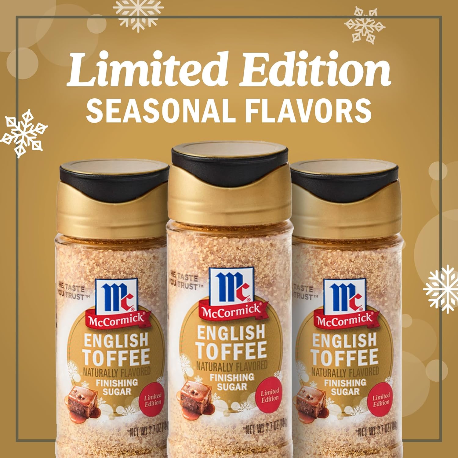McCormick Finishing Sugar – Stocking Stuffer Gourmet Gift for Mom, Premium Holiday Baking & Drink Garnish