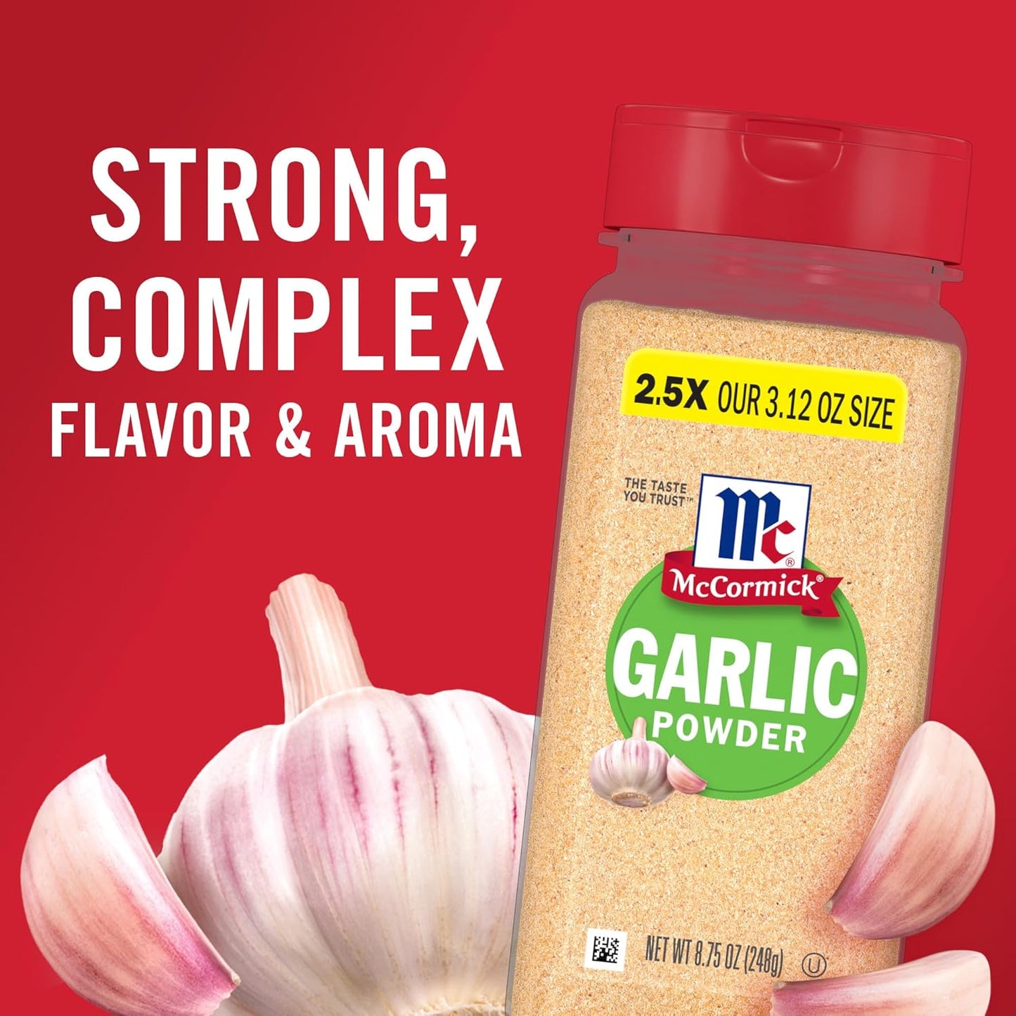 McCormick Garlic Powder – Single-Jar Pantry Staple for Clutter-Free Kitchens, 8.75 oz