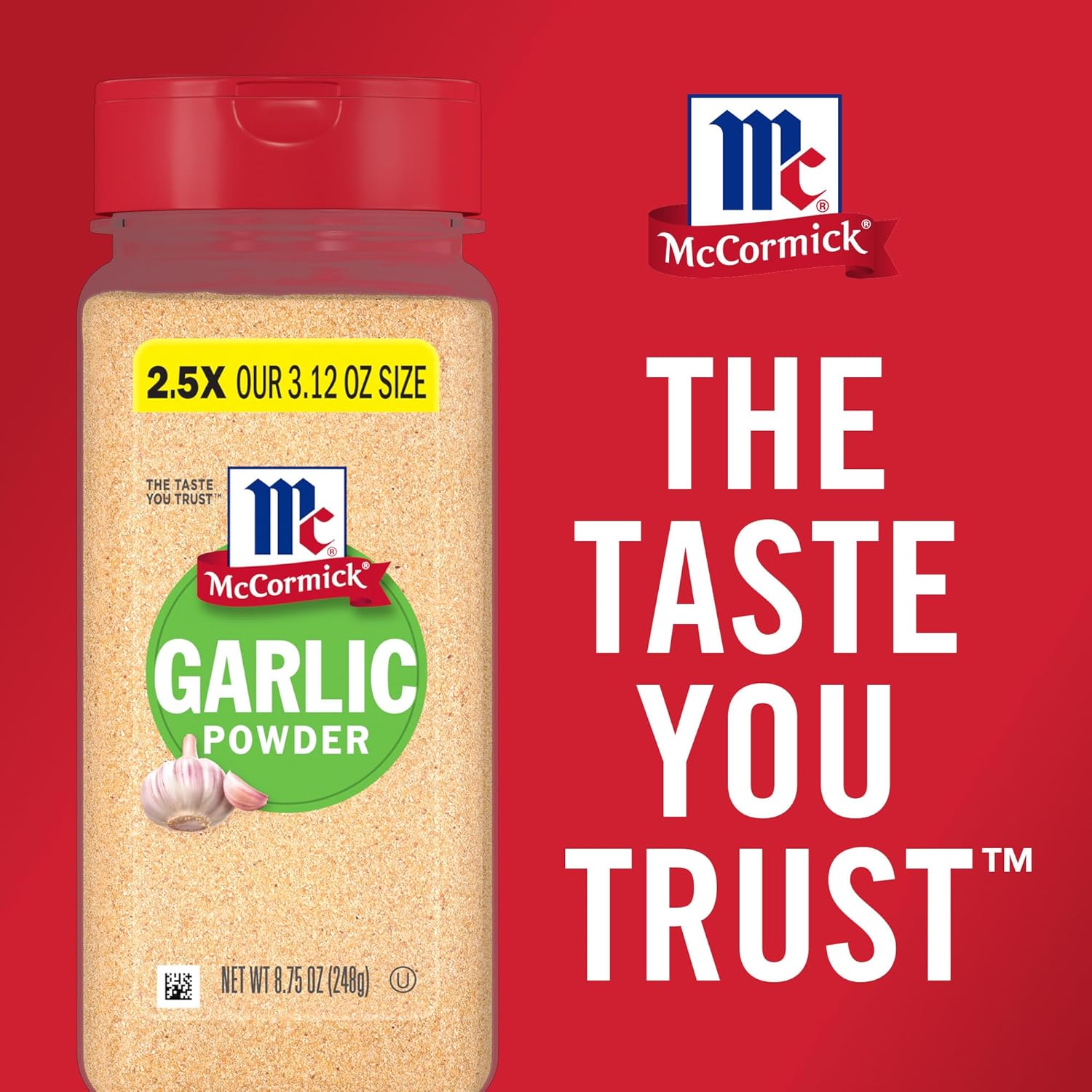 McCormick Garlic Powder – Single-Jar Pantry Staple for Clutter-Free Kitchens, 8.75 oz