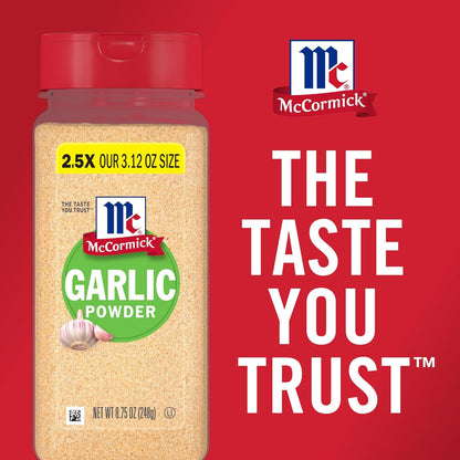 McCormick Garlic Powder – Single-Jar Pantry Staple for Clutter-Free Kitchens, 8.75 oz