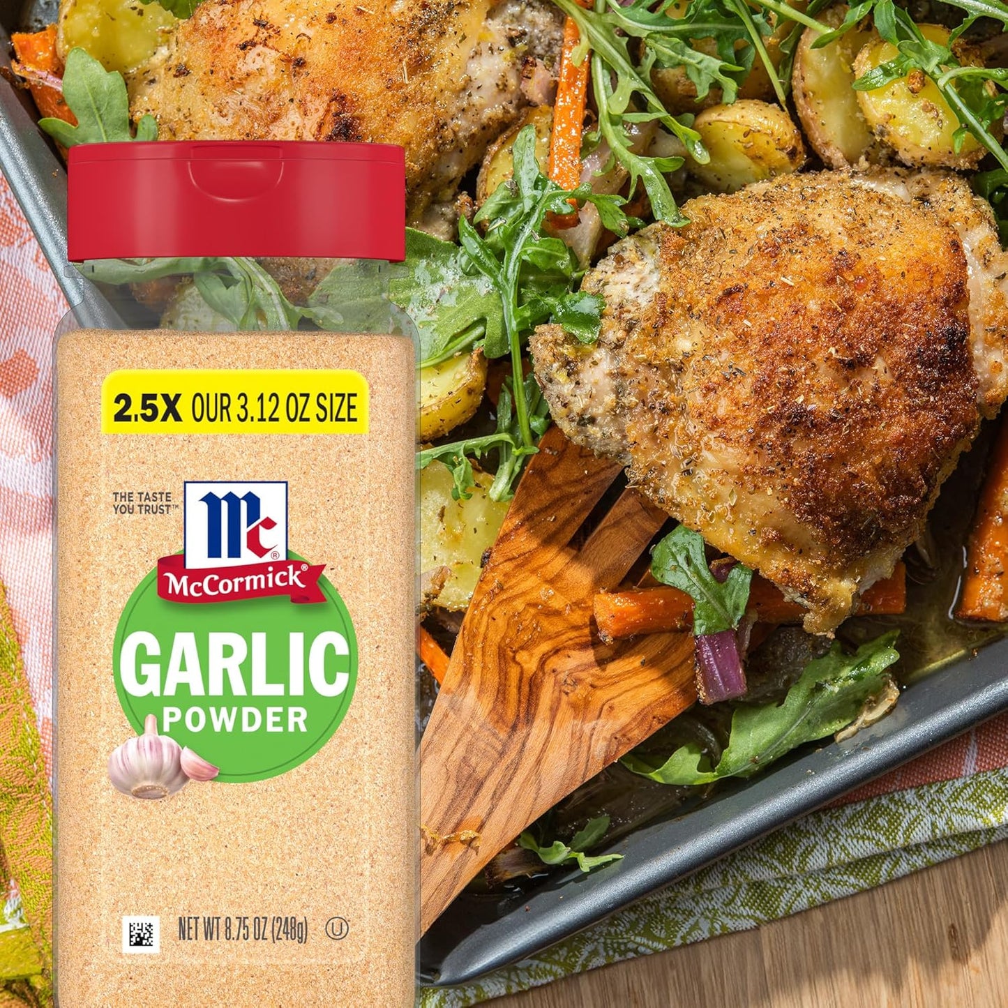 McCormick Garlic Powder – Single-Jar Pantry Staple for Clutter-Free Kitchens, 8.75 oz