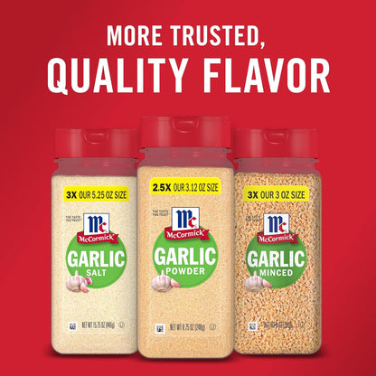 McCormick Garlic Powder – Single-Jar Pantry Staple for Clutter-Free Kitchens, 8.75 oz