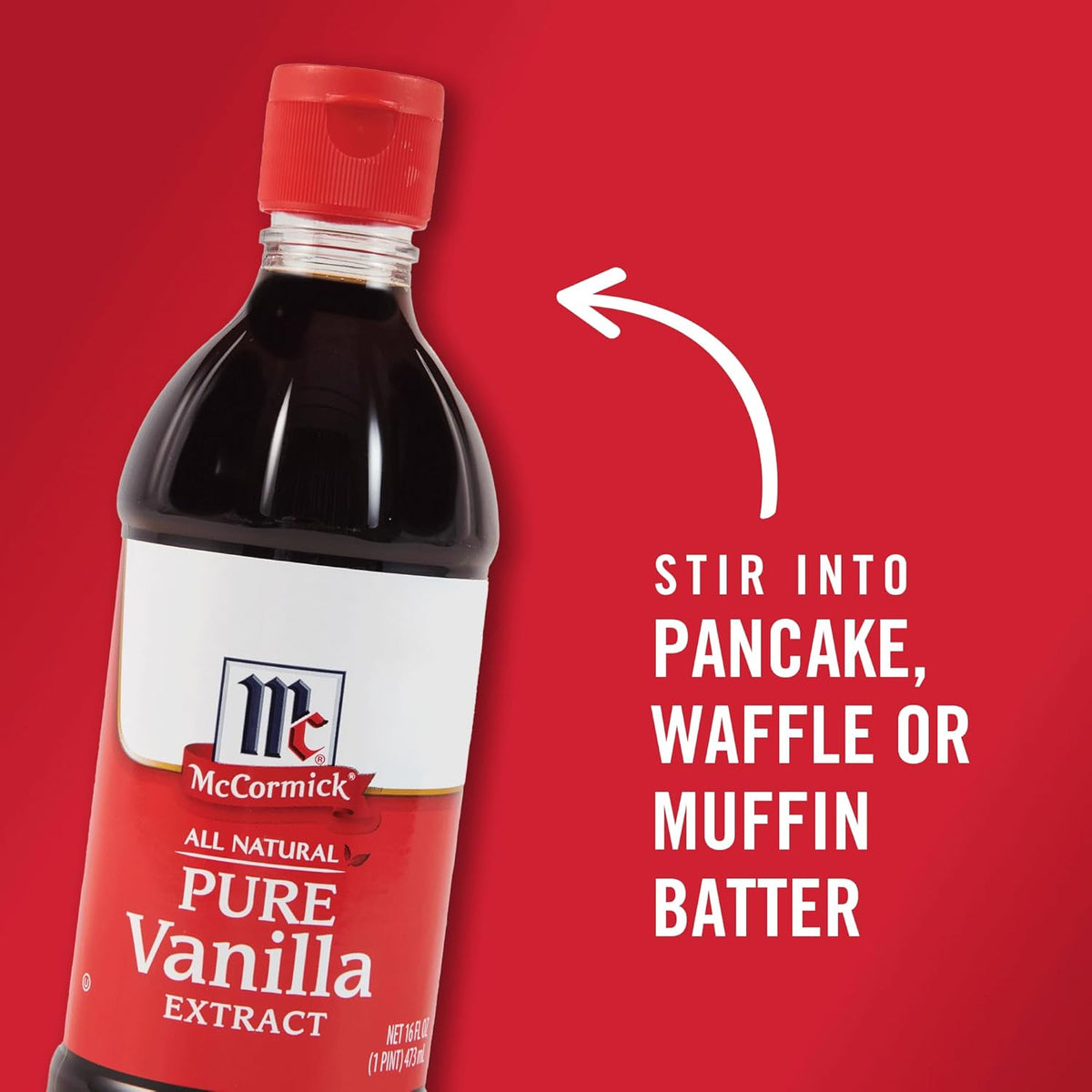 McCormick Gluten Free Vanilla Extract for Healthy Living, Non-GMO Baking Essential for Pantry Wellness Routine