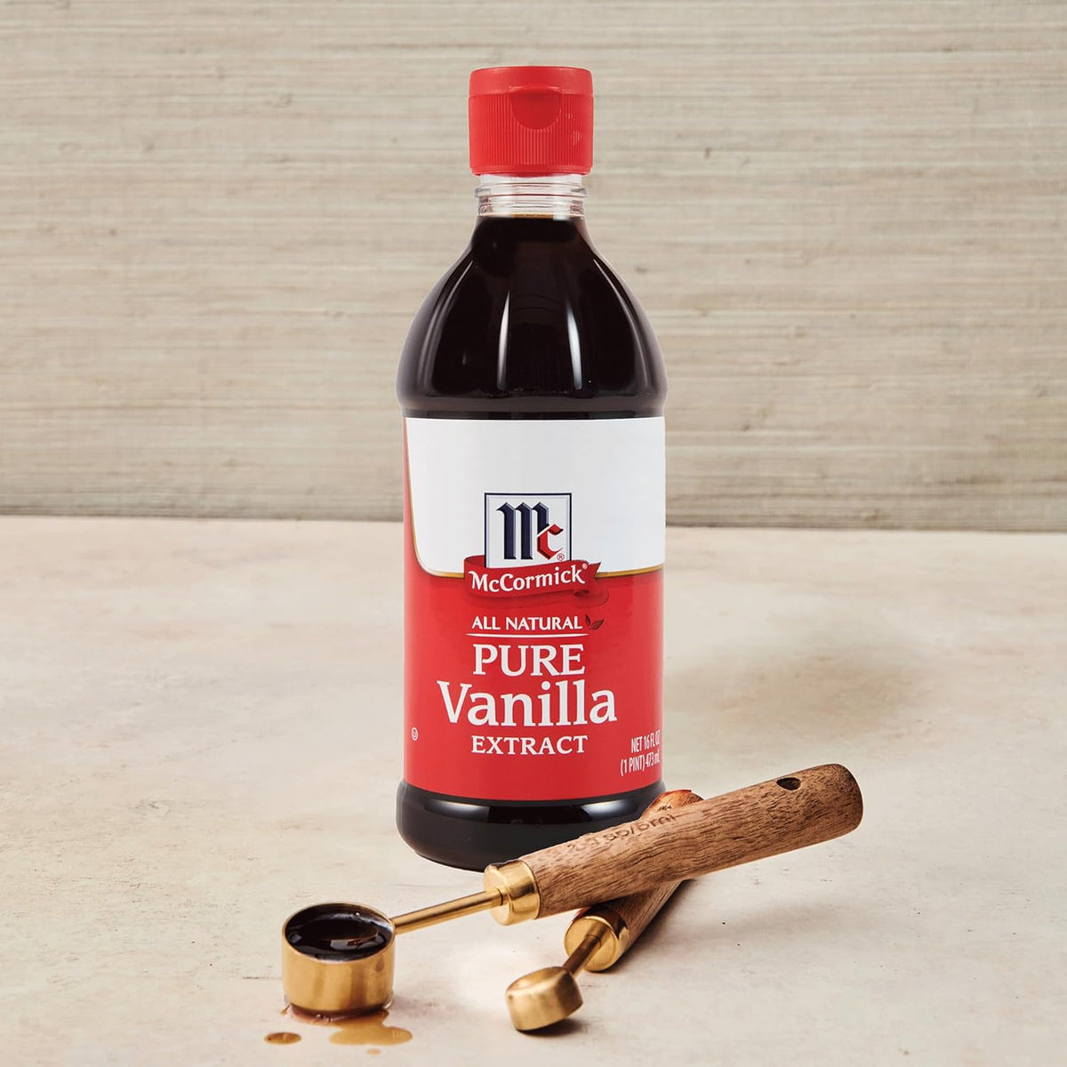 McCormick Gluten Free Vanilla Extract for Healthy Living, Non-GMO Baking Essential for Pantry Wellness Routine