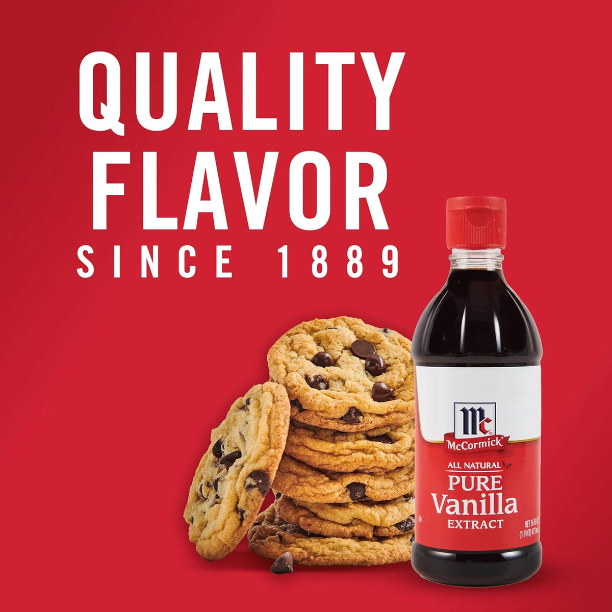 McCormick Gluten Free Vanilla Extract for Healthy Living, Non-GMO Baking Essential for Pantry Wellness Routine