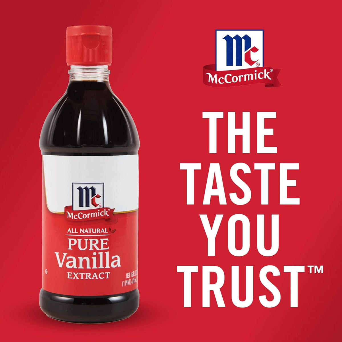 McCormick Gluten Free Vanilla Extract for Healthy Living, Non-GMO Baking Essential for Pantry Wellness Routine