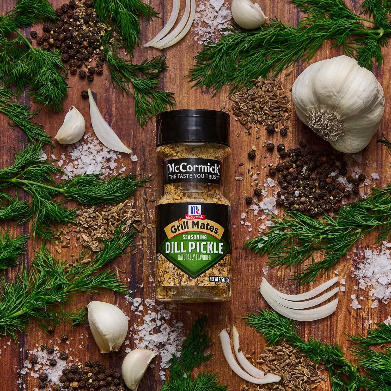 McCormick Grill Mates Dill Pickle Seasoning, 2.75 oz – Single-Shaker Pantry Staple Replacing Four Separate Spice Jars