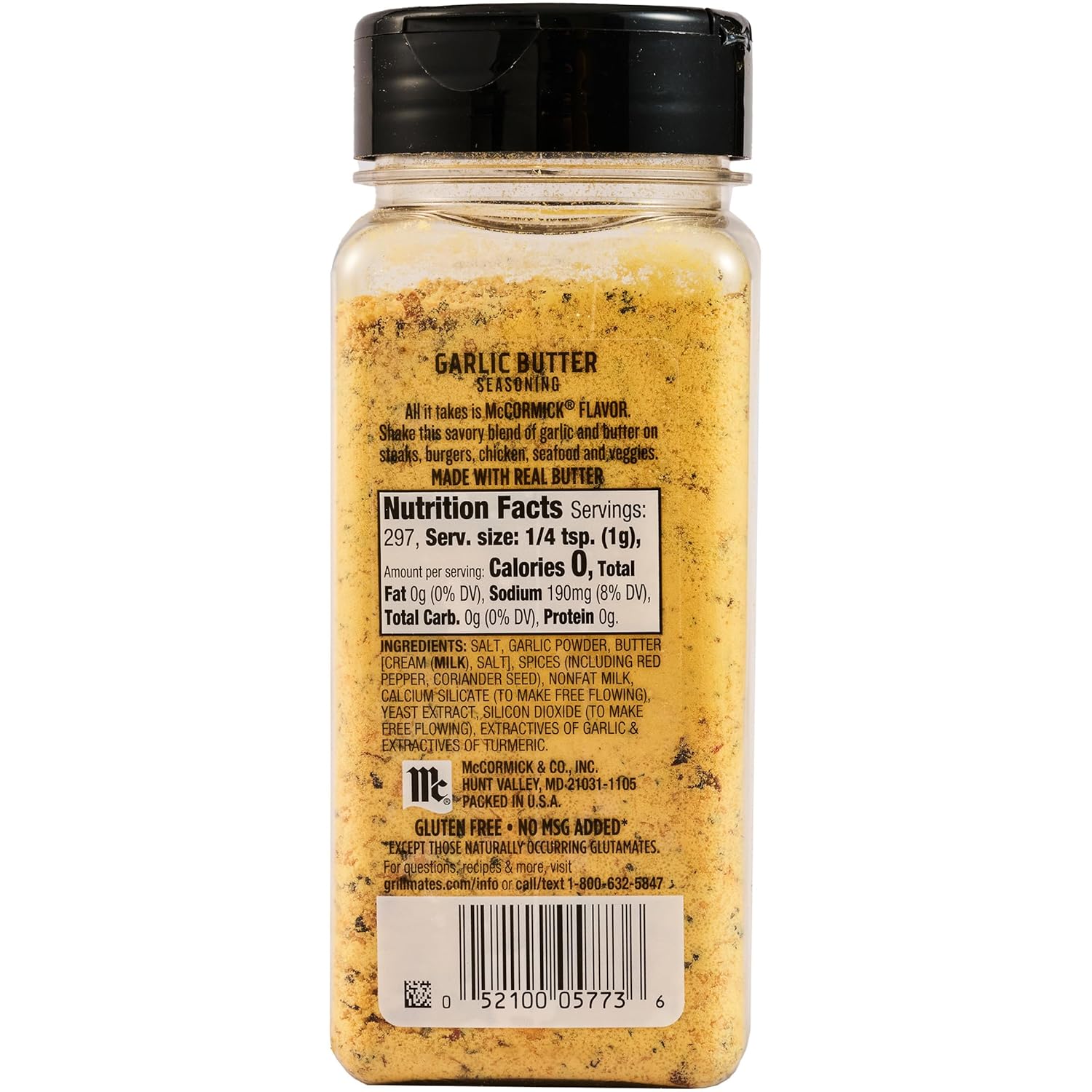 McCormick Grill Mates Garlic Butter Seasoning for Outdoor Kitchens, Picnics, and Weekend Cookouts