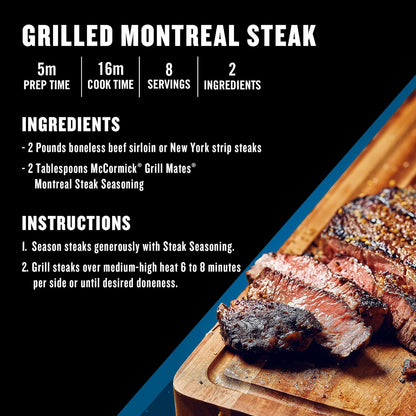 McCormick Grill Mates Montreal Steak Seasoning – Father's Day Present for the Grill Dad in the Family