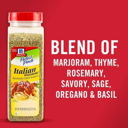 McCormick Italian Seasoning – Quick Weeknight Italian Flavor for Busy Home Cooks, 6.25 oz Shake-On Herb Blend