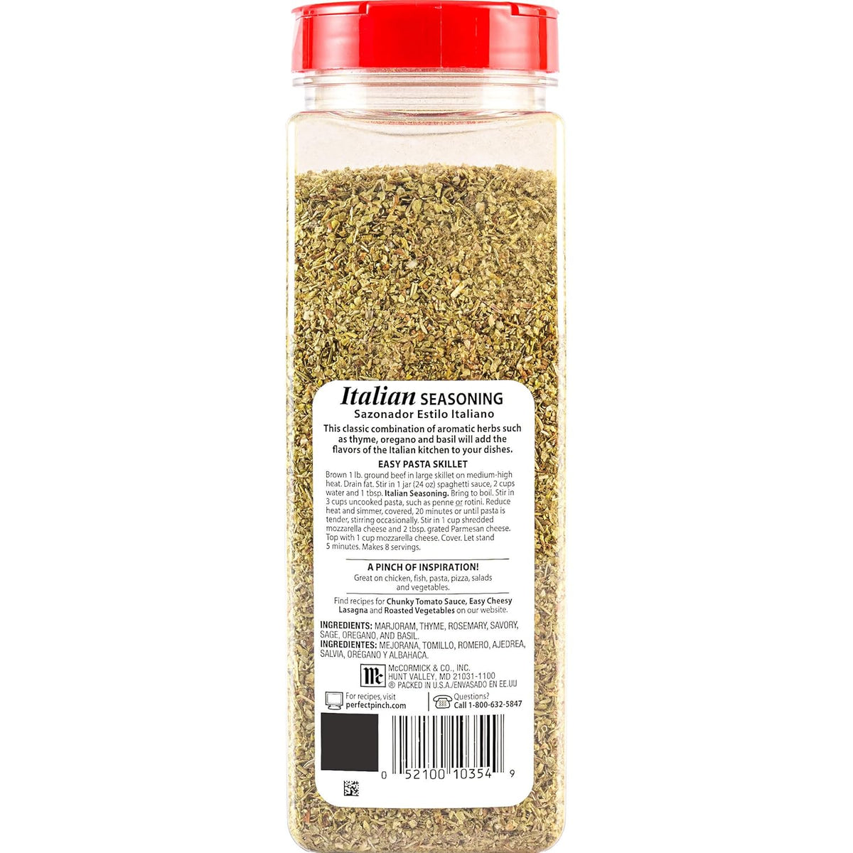 McCormick Italian Seasoning – Quick Weeknight Italian Flavor for Busy Home Cooks, 6.25 oz Shake-On Herb Blend