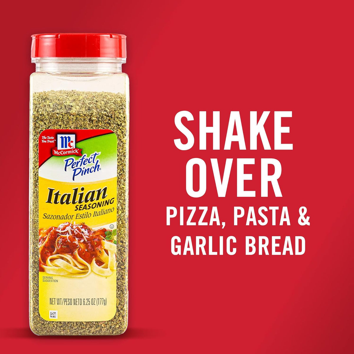 McCormick Italian Seasoning – Quick Weeknight Italian Flavor for Busy Home Cooks, 6.25 oz Shake-On Herb Blend