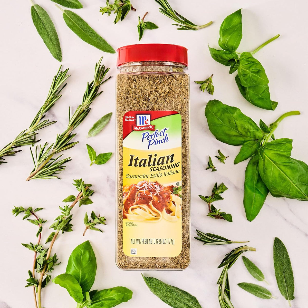 McCormick Italian Seasoning – Quick Weeknight Italian Flavor for Busy Home Cooks, 6.25 oz Shake-On Herb Blend