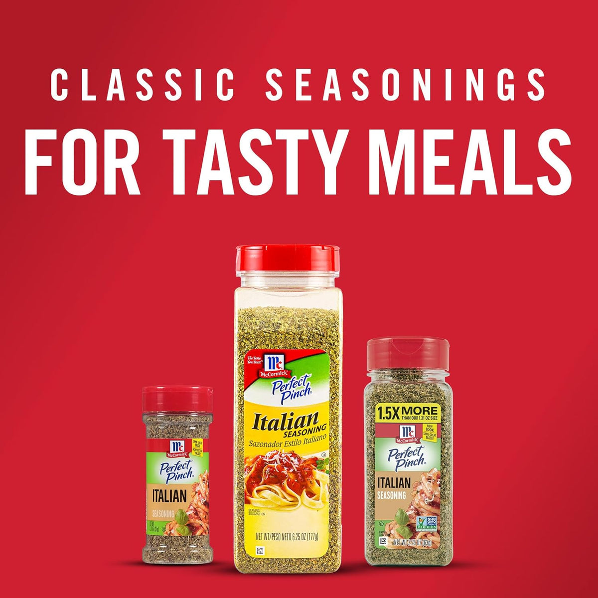 McCormick Italian Seasoning – Quick Weeknight Italian Flavor for Busy Home Cooks, 6.25 oz Shake-On Herb Blend